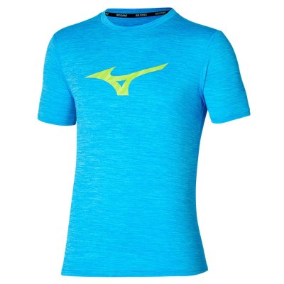 Camisa Mizuno Core RB Tee Hombre - Azules - Chile M495NMLEVQ